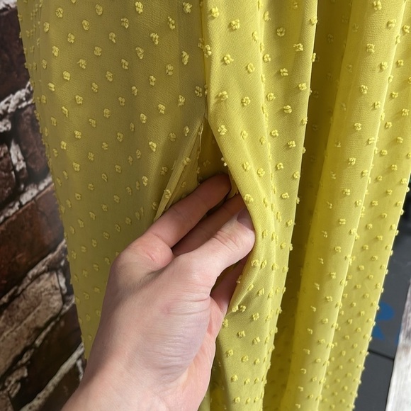 Wishlist Apparel Yellow Maxi Dress Halter Dots Medium - Picture 7 of 15